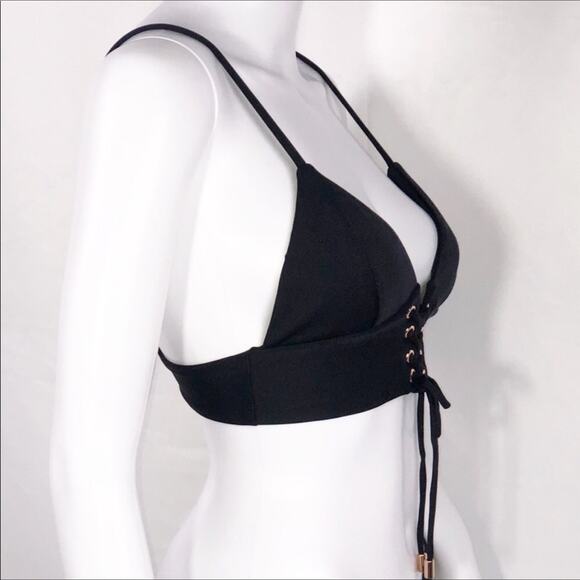 Kopper & Zink Black Lace-Up Bikini Set - Size Medium - Picture 10 of 15